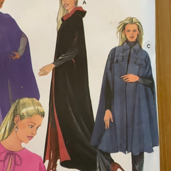 Simplicity 5786 Sewing Pattern Misses Cape in 4 Lengths Size AA  XS S M - Picture 4 of 9
